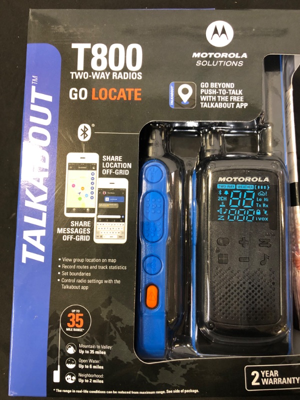 Photo 1 of Talkabout T800 Rechargeable 2-Way Radios (2-Pack)