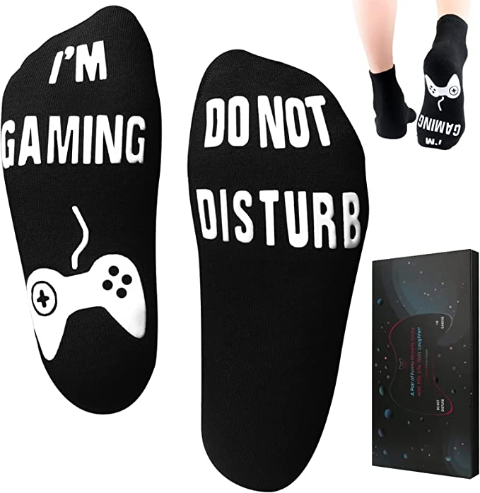 Photo 1 of Do Not Disturb I'm Gaming Socks, Gifts for Teenage Boys, Gaming Socks Novelty Birthday Gifts Ideas for Teen Boys Mens Sons