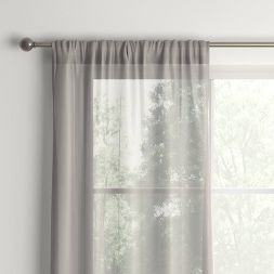 Photo 1 of 1pc (2 PACK) Sheer Voile Window Curtain Panel Gray 63"- Room Essentials--