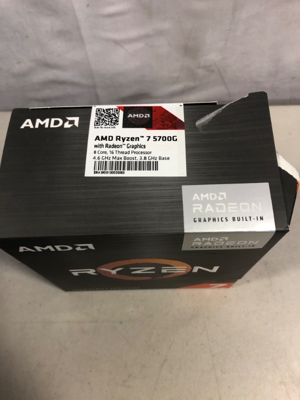 Photo 2 of AMD Ryzen 7 5700G 8-Core, 16-Thread Unlocked Desktop Processor with Radeon Graphics
