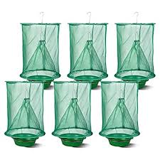 Photo 1 of 6 Pack Ranch Fly Traps Outdoor Hanging Reusable Stable Fly Killer Cage, Outdoor Fly Trap Fly Catcher Bag with Fly Bait, Fly Repellent for Outdoor and Indoor
