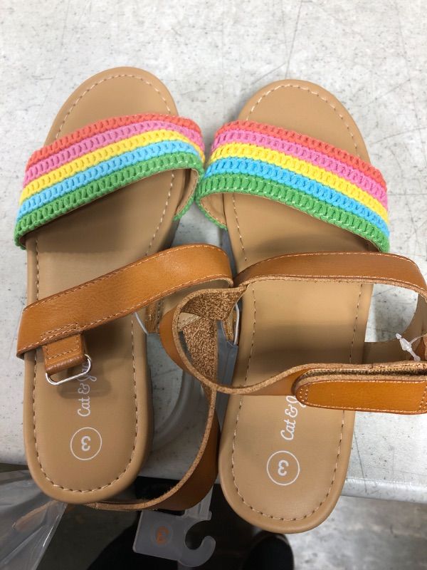 Photo 2 of Girls' Ariana Rainbow Pattern Wedge Sandals - Cat & Jack 3