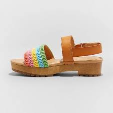 Photo 1 of Girls' Ariana Rainbow Pattern Wedge Sandals - Cat & Jack 3