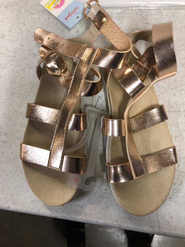 Photo 2 of Girls Ellie Gladiator Sandals Cat Jack Rose Gold Sz 4