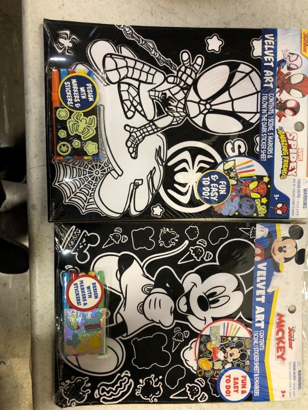 Photo 1 of Disney Mickey Mouse Clubhouse Velvet Poster Art Includes Markers - Varied Designs (2)