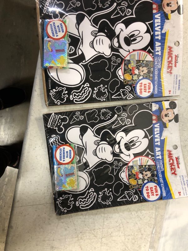 Photo 1 of Disney Mickey Mouse Clubhouse Velvet Poster Art Includes Markers - Varied Designs (2)