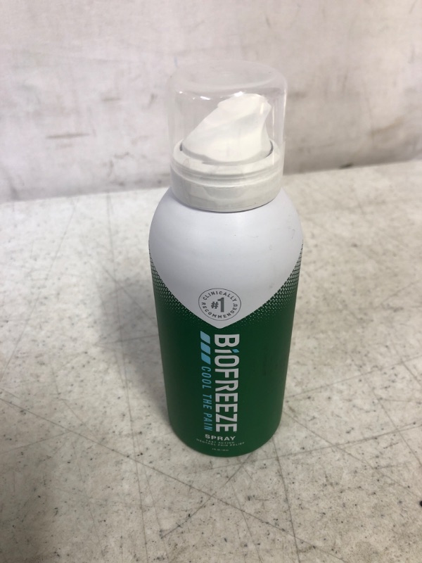 Photo 2 of Biofreeze Cold Therapy Pain Relief Spray - 3 Fl Oz
 EXP 04/2024