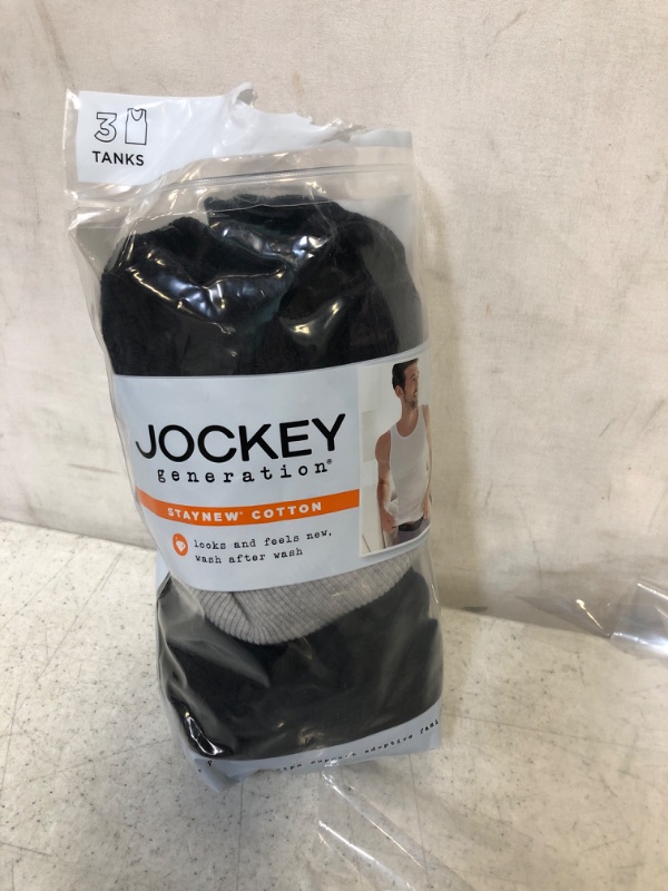 Photo 2 of Jockey Generation™ En's Stay New Cotton Tank 3pk - /Gray, black ,SIZE M, OPEN PK 