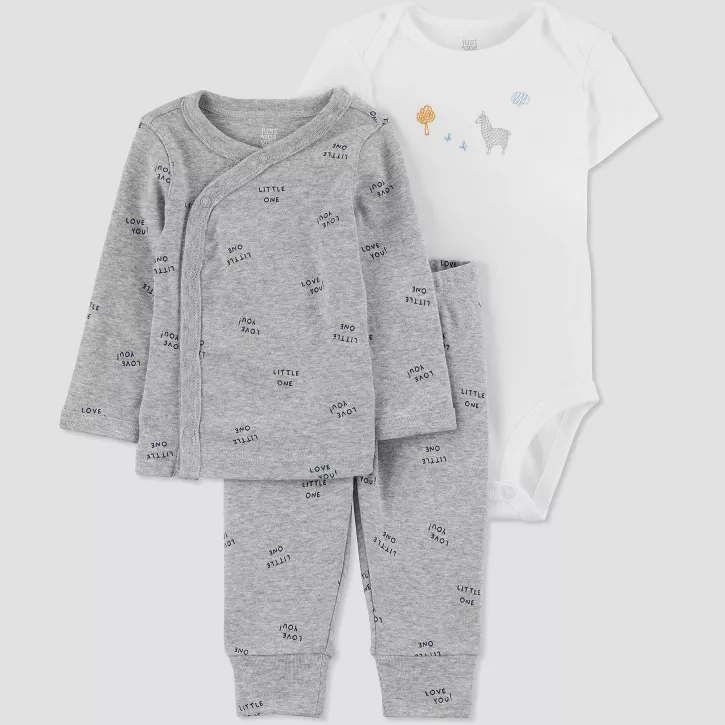 Photo 1 of Carter's Just One You®? Baby 3pc Llama Top and Bottom Set with Cardigan White/Gray
, SIZE 3M, MISSING PANTS