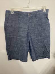 Photo 1 of Goodfellow & Co Women's Shorts Linden Blue 100% Cotton Flat Front New, SIZE 32
