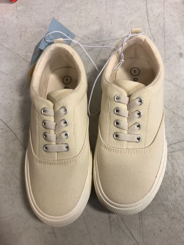 Photo 1 of Boys' Tyler Slip-On Sneakers - Cat & Jack White SIZE  1
