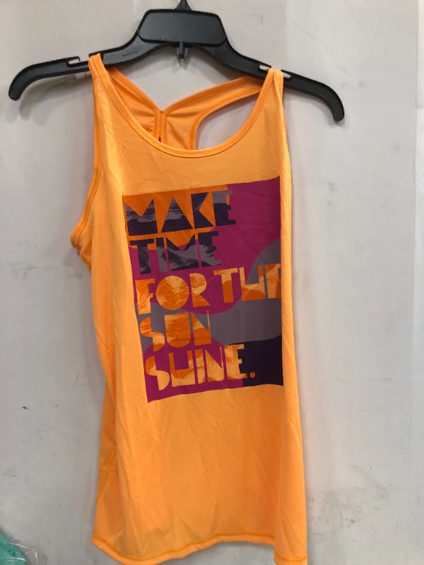 Photo 2 of Girls' 'Make Time for the Sun Shine' Graphic Tank Top - All in Motion™ XL 14/16
