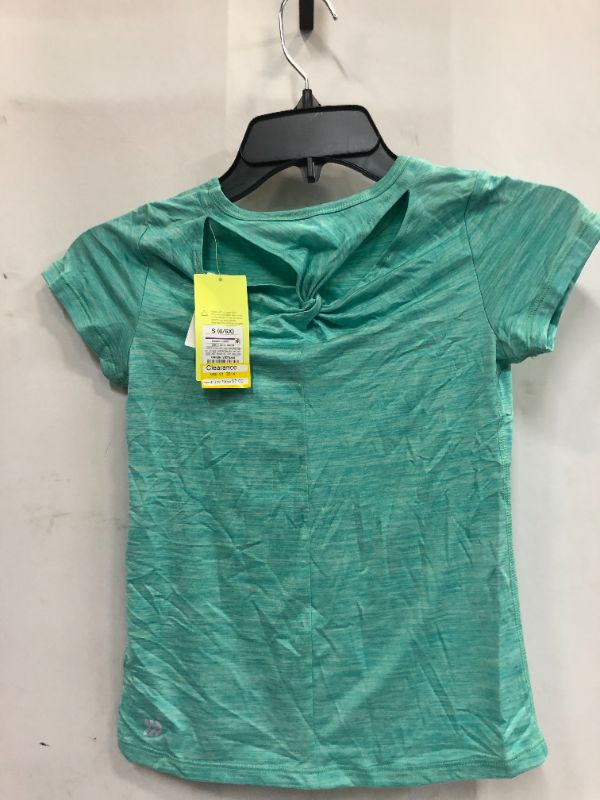 Photo 2 of Girls' Short Sleeve Twist-Back Studio T-Shirt - All in Motion Green XS 4/5
