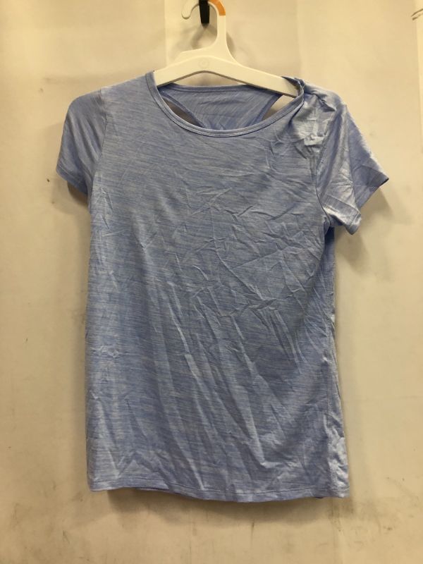 Photo 1 of Girls' Short Sleeve Twist-Back Studio T-Shirt - All in Motion Light Blue L 10/12