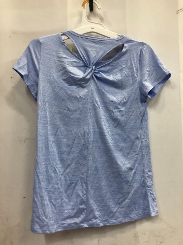 Photo 2 of Girls' Short Sleeve Twist-Back Studio T-Shirt - All in Motion Light Blue L 10/12