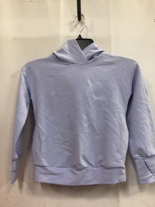 Photo 2 of Girls' Lightweight Fleece Hooded Sweatshirt - All in Motion Periwinkle Blue XS