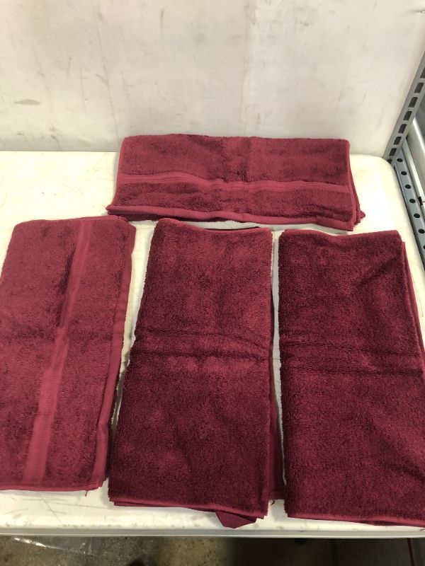 Photo 1 of 4 PACK OF TOWELS BURGUNDY 