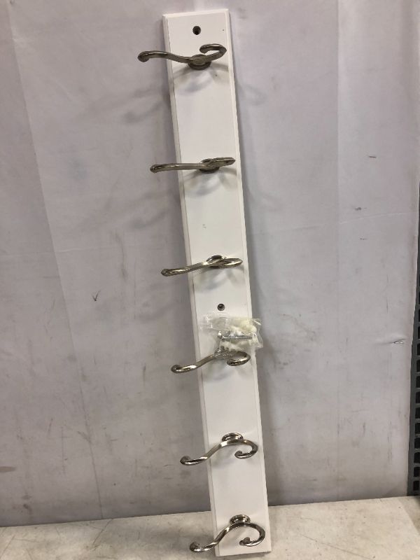 Photo 2 of 27 6-Scroll Hook Rack - White/Satin Nickel - Threshold, White/Satn Nkl
