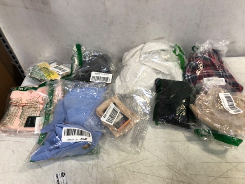 Photo 1 of BAG LOT, ASSORTED RANDOM USED MISC. CLOTHING BUNDLE, VARIOUS SIZES AND COLORS, CLOTHING SOLD AS IS