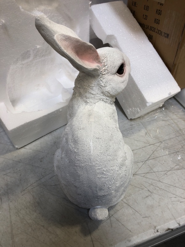 Photo 3 of 12" CERAMIC WHITE RABBIT DECORATION