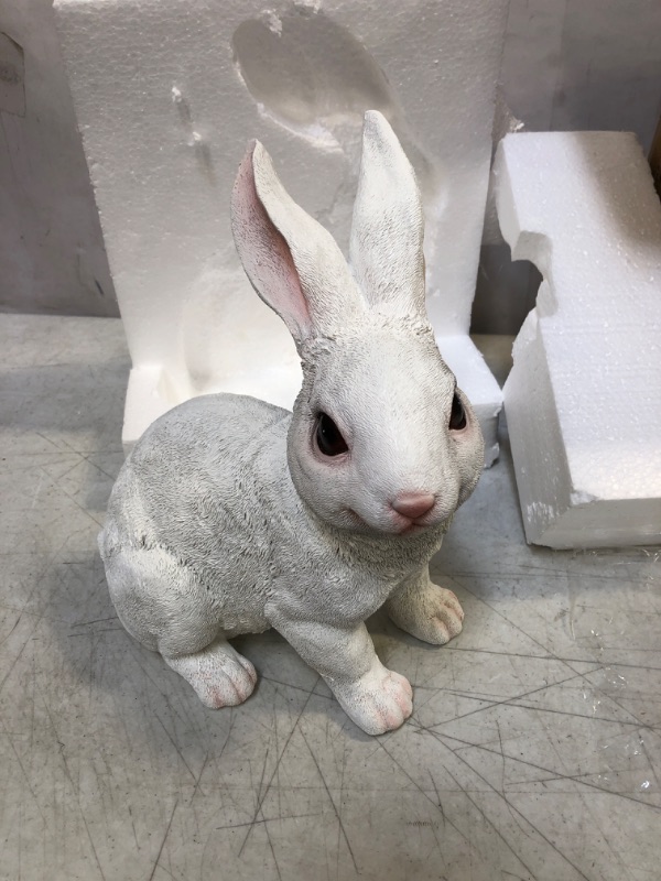 Photo 1 of 12" CERAMIC WHITE RABBIT DECORATION