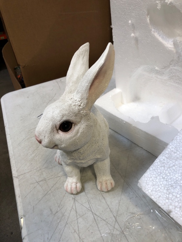 Photo 2 of 12" CERAMIC WHITE RABBIT DECORATION