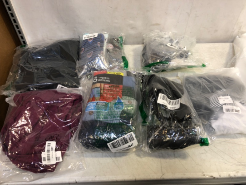 Photo 1 of BAG LOT, ASSORTED RANDOM MISC USED CLOTHING, VARIOUS SIZES AND COLORS, SOLD AS IS