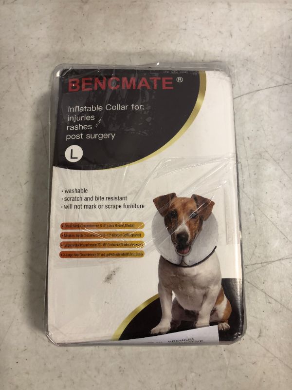 Photo 2 of BENCMATE Protective Inflatable Collar for Dogs and Cats - Soft Pet Recovery Collar Does Not Block Vision E-Collar