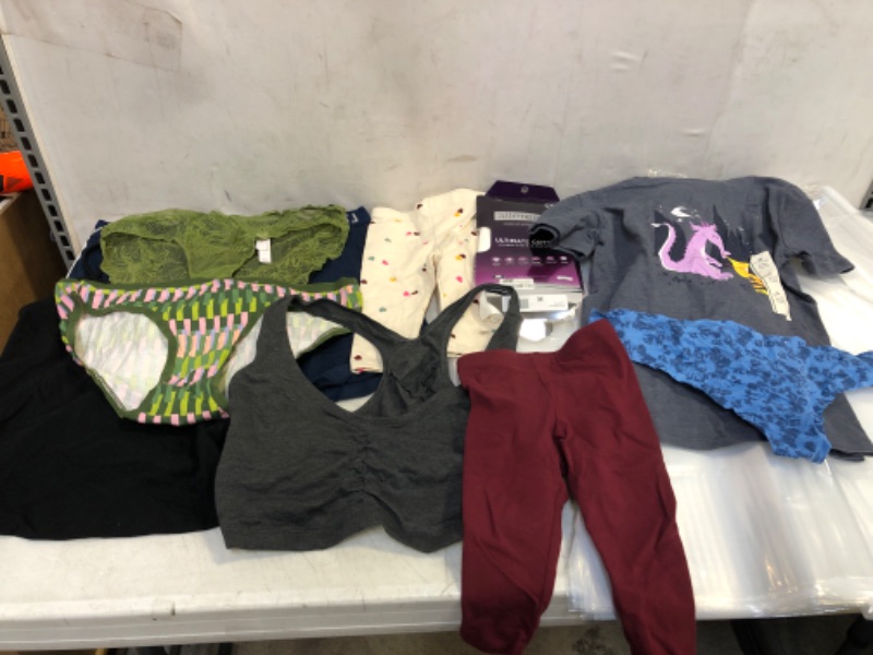 Photo 1 of ASSORTED CLOTHING BUNDLE, VARIOUS SIZES AND COLORS, CLOTHING SOLD AS IS