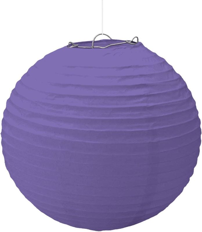 Photo 1 of Amscan Party Decoration Paper Lantern, 1 Ct. | 15 1/2", Purple
