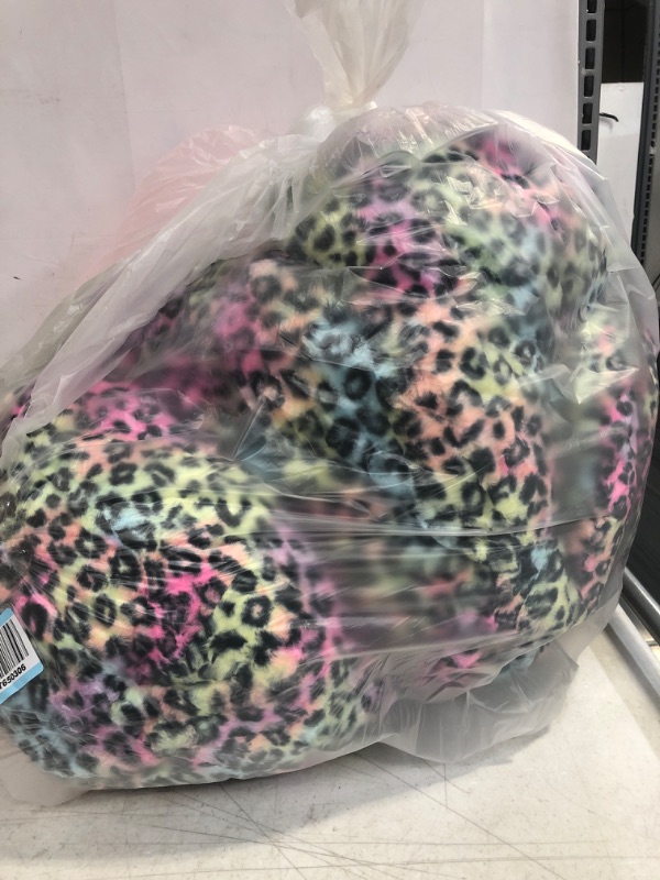 Photo 2 of Animal Adventure | Sqoosh2Poof Giant, Cuddly, Ultra Soft Plush Stuffed Animal with Bonus Interactive Surprise - 44" Rainbow Leopard