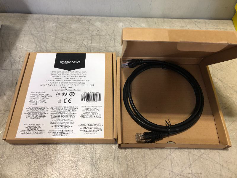 Photo 2 of Amazon Basics RJ45 Cat-6 Ethernet Patch Internet Cable---2pack