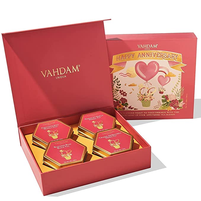 Photo 1 of Anniversary Tea Gift For Women & Men, OPRAH'S FAVORITE BRAND - 4 TEAS, 100 SERVINGS - Award Winning Aniversary Gift for Couple---exp date 07-2023------factory sealed
