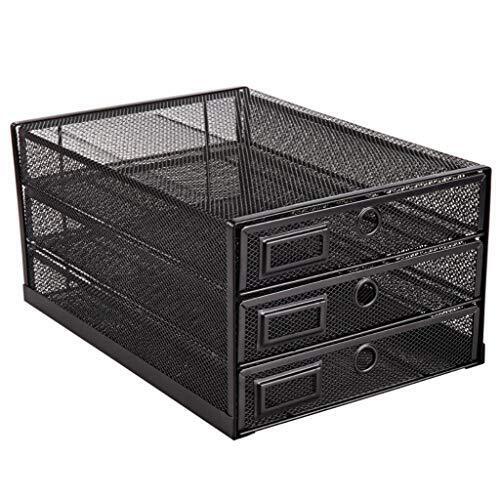 Photo 2 of Annova Desk Organizer Wire Mesh 3 Tier Sliding Drawers Paper Sorter/Multifunc...