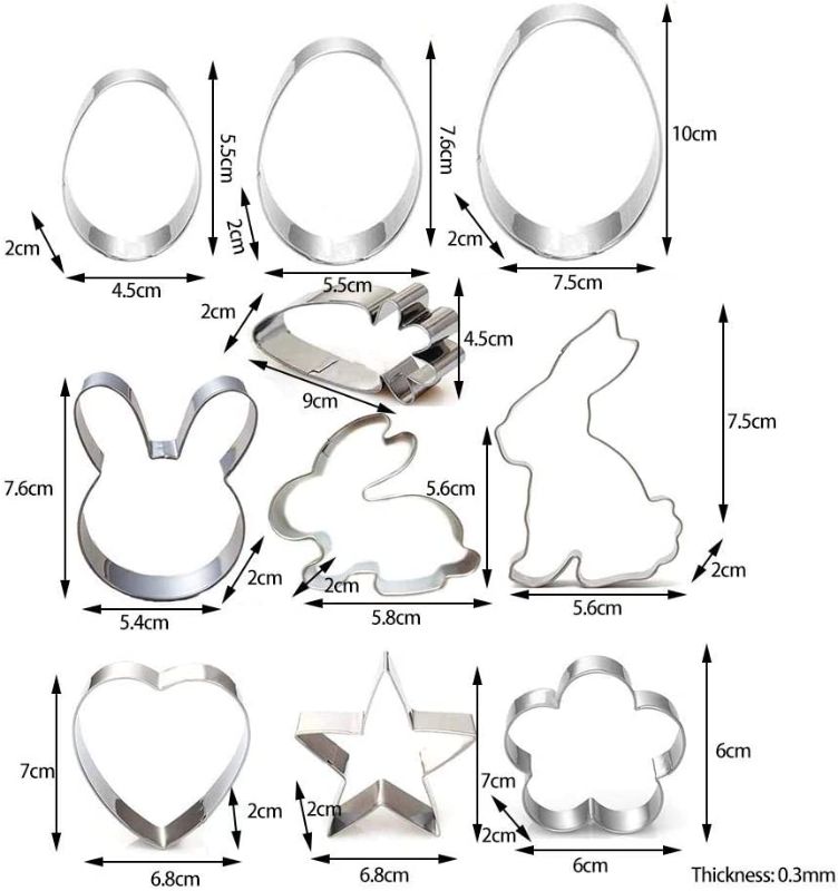 Photo 2 of Faruxue 10Pcs Stainless Steel Cookie Cutters,
