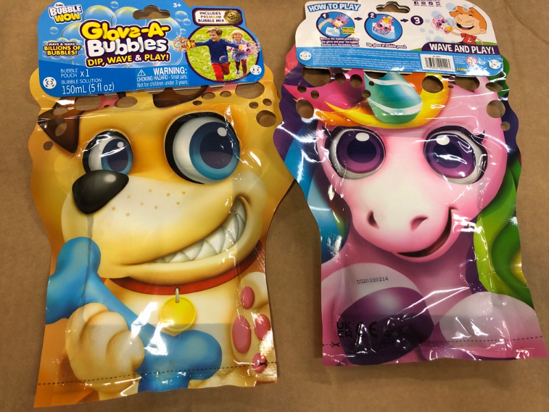 Photo 1 of 2 pcs Glove-A-Bubbles Wave & Play Bundle
