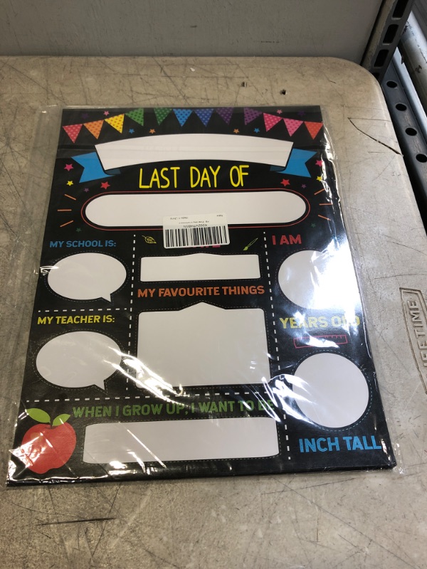 Photo 2 of 16 Pack First & Last Day of School Board Signs, 9x12 inch Back to School Board Sign for First Day Last Day of School, Double Sided 1st Day Photo Prop Sign for Preschool Kindergarten Kids Girls Boys
