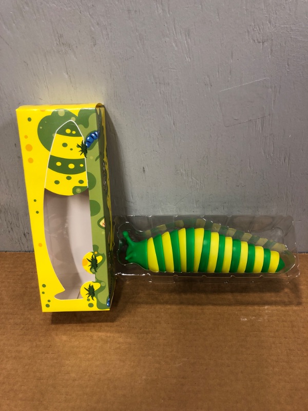 Photo 3 of Fidget Slug Toy, Flexible Decompression Slug for Relaxing, Articulated Sticky Stretch slug Fidget Toy, Hand Sensory Toys for Children Adults (First Edition)