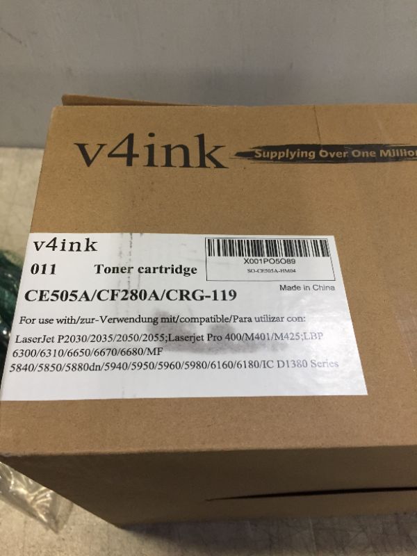 Photo 3 of V4INK 011 TONER CARTRIDGE CE505A/CF280A/CRG-119