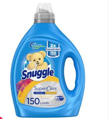 Photo 1 of 
Snuggle SuperCare Liquid Fabric Softener, Lillies & Linen, 2X Concentrated, 150 Loads
