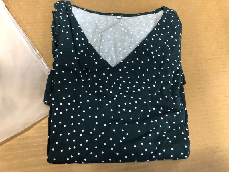 Photo 1 of Amoretu Women's Casual Dress Deep V Neck Tunic Loose Shift Tshirt Dress  Size XL 
