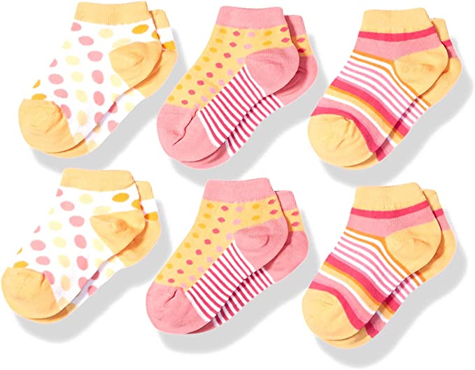 Photo 1 of Country Kids Girls No Show Socks 6 Pack SIZE 5-6
