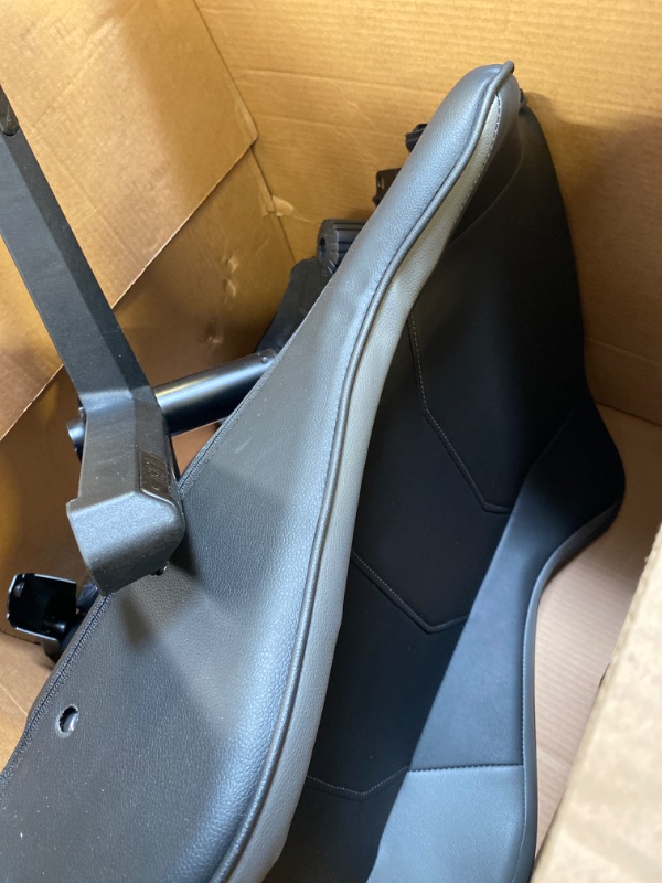 Photo 3 of RESPAWN 110 Ergonomic Gaming Chair with Footrest Recliner - Racing Style High Back PC Computer Desk Office Chair - 360 Swivel, Adjustable Lumbar Support, Headrest Pillow, Padded Armrests - 2019 Grey-------seat a imprint due to usage 
