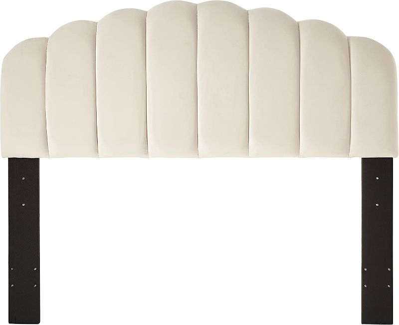 Photo 1 of Ball & Cast Tufted Velvet Upholstered Headboard Channel, Queen Full Size Bed Adjusted Height 42-50 inch, Cream
hardware is loose in the box 