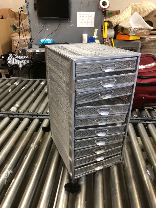 Photo 3 of 10-Drawer Silver Cabinet File Storage Drawer----there is some damage view pictures 