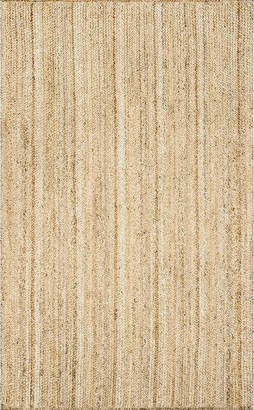 Photo 1 of  Rigo Hand Woven Farmhouse Jute Area Rug, 5' x 8', Natural---CLEANING NEEDED 