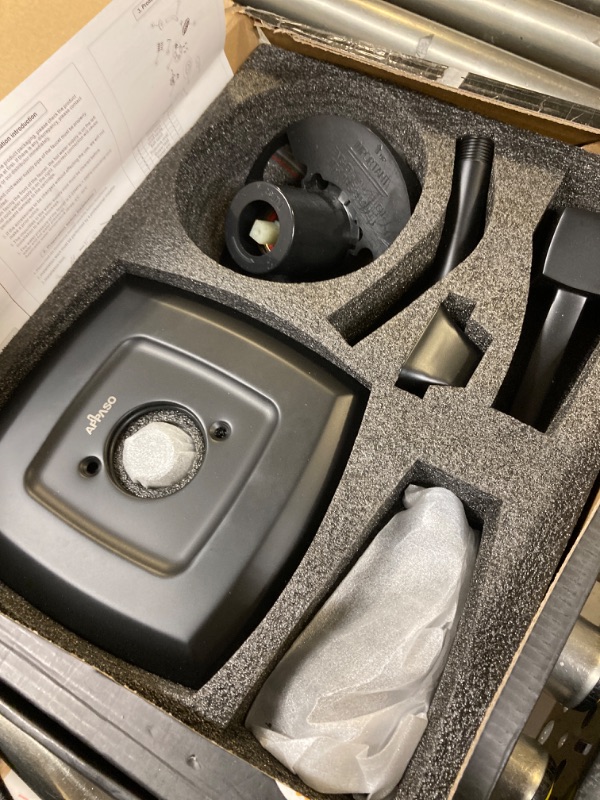 Photo 1 of APPASO Shower System Shower Faucet set Tub and Shower Valve Kit Matte Black 110MB

