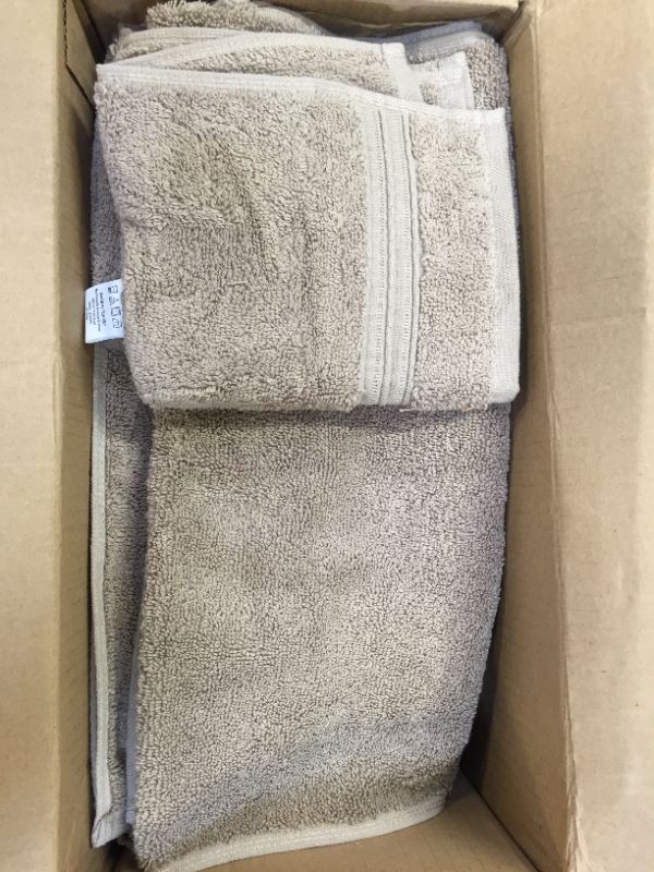 Photo 2 of 6-Piece Taupe 100% Turkish Cotton Towel Set