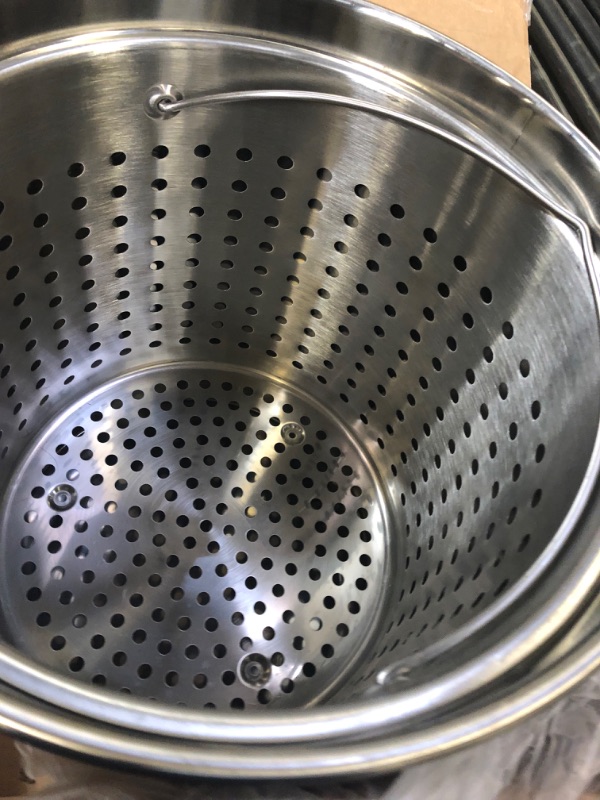 Photo 3 of 62 qt. Stainless Steel Stock Pot with Lid