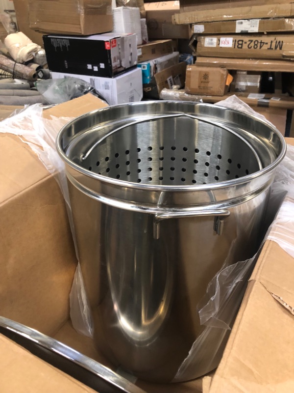 Photo 5 of 62 qt. Stainless Steel Stock Pot with Lid